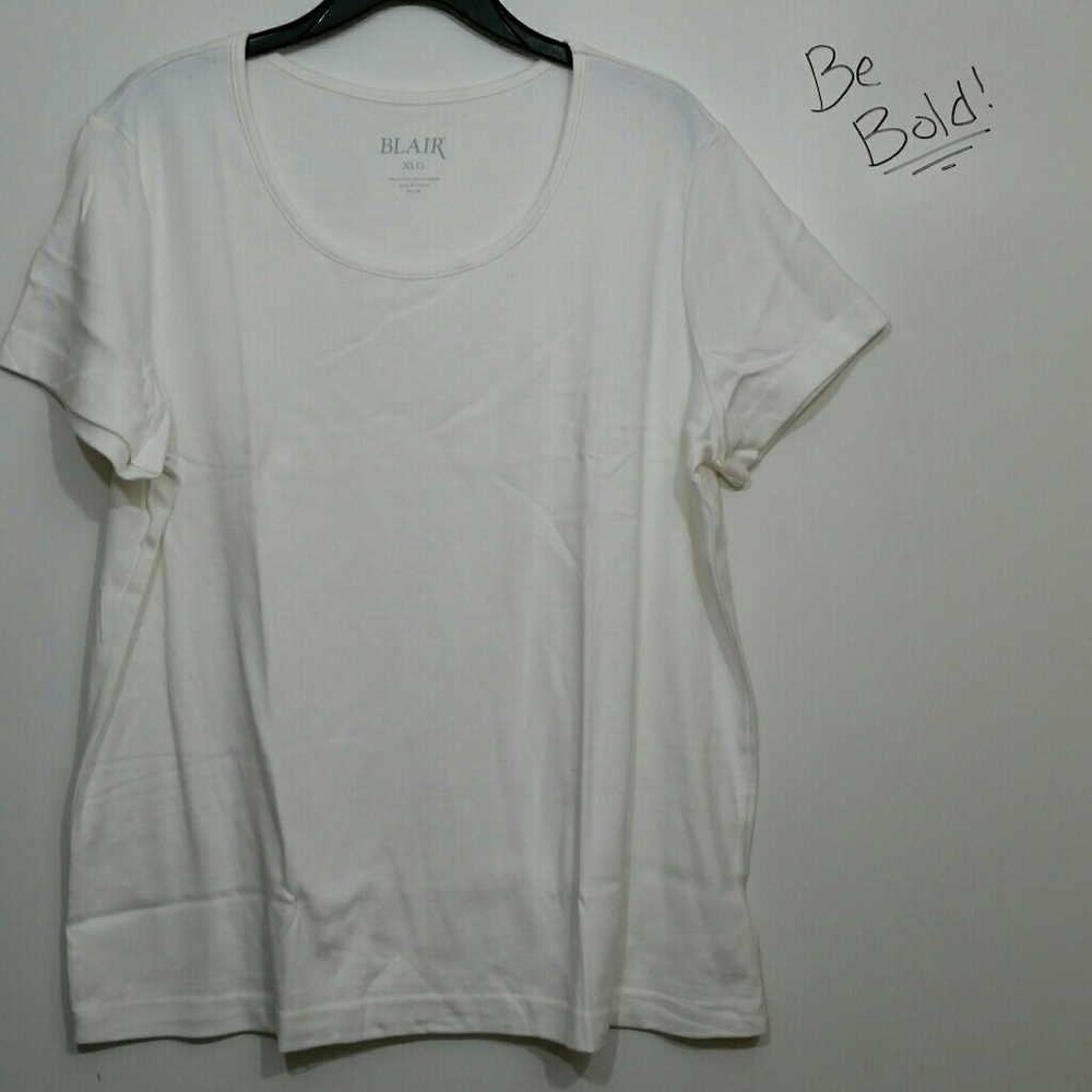 Blair size XL white tee shirt NWT